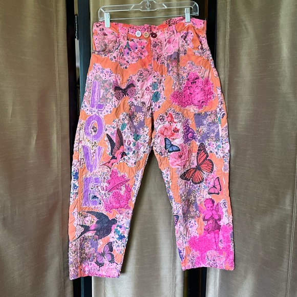 Magnolia Pearl Pink and Orange Ankle Cropped Pants - Picture 2 of 15